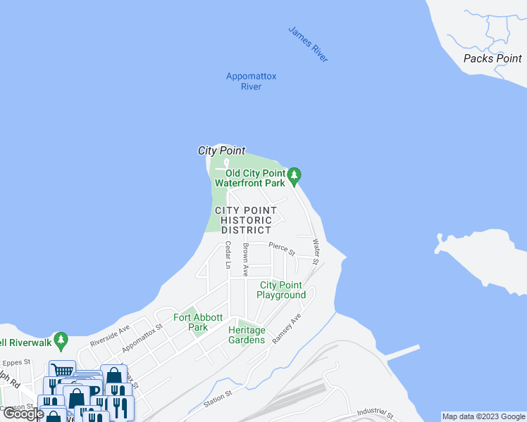map of restaurants, bars, coffee shops, grocery stores, and more near 1018 Maplewood Avenue in Hopewell