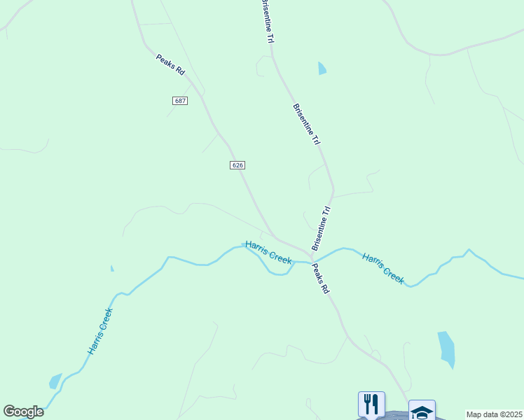 map of restaurants, bars, coffee shops, grocery stores, and more near 214 Peaks Road in Prospect