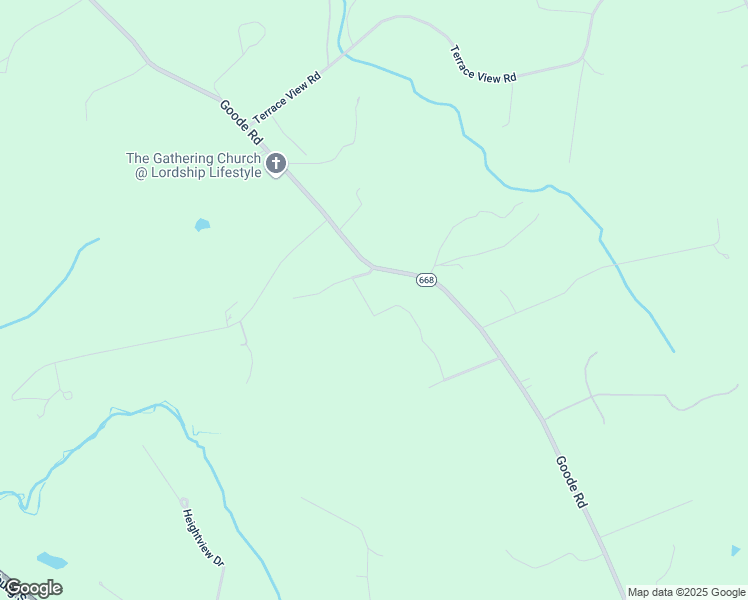 map of restaurants, bars, coffee shops, grocery stores, and more near 1060 Rainbow Ridge in Goode