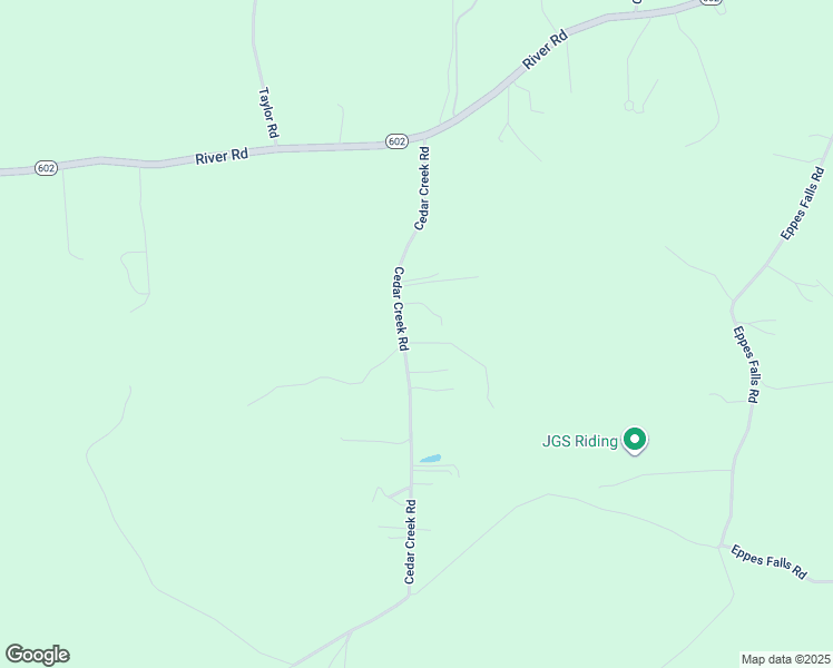 map of restaurants, bars, coffee shops, grocery stores, and more near 13601 Cedar Creek Road in Chesterfield