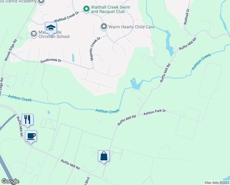 map of restaurants, bars, coffee shops, grocery stores, and more near 1301 Quiet Forest Lane in Colonial Heights