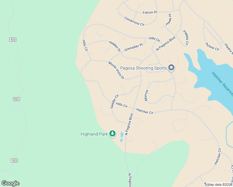 map of restaurants, bars, coffee shops, grocery stores, and more near 110 North Pinescent Court in Pagosa Springs