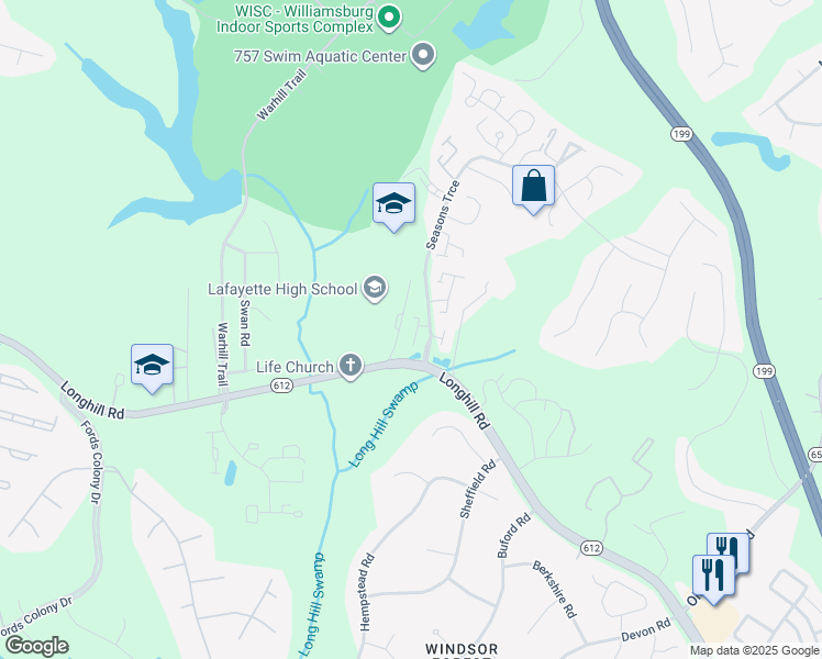 map of restaurants, bars, coffee shops, grocery stores, and more near 8 Spring West in Williamsburg