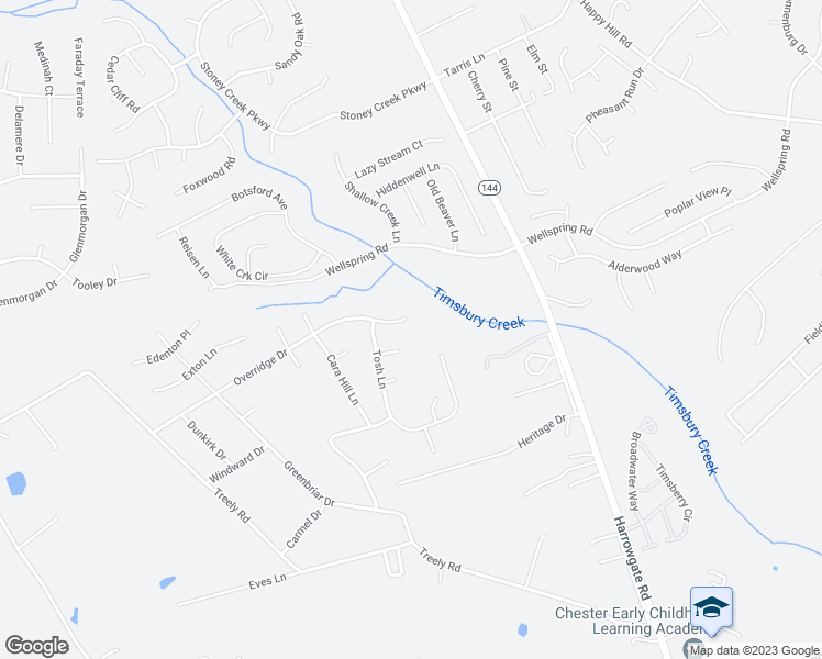 map of restaurants, bars, coffee shops, grocery stores, and more near 3907 Overridge Drive in Chester