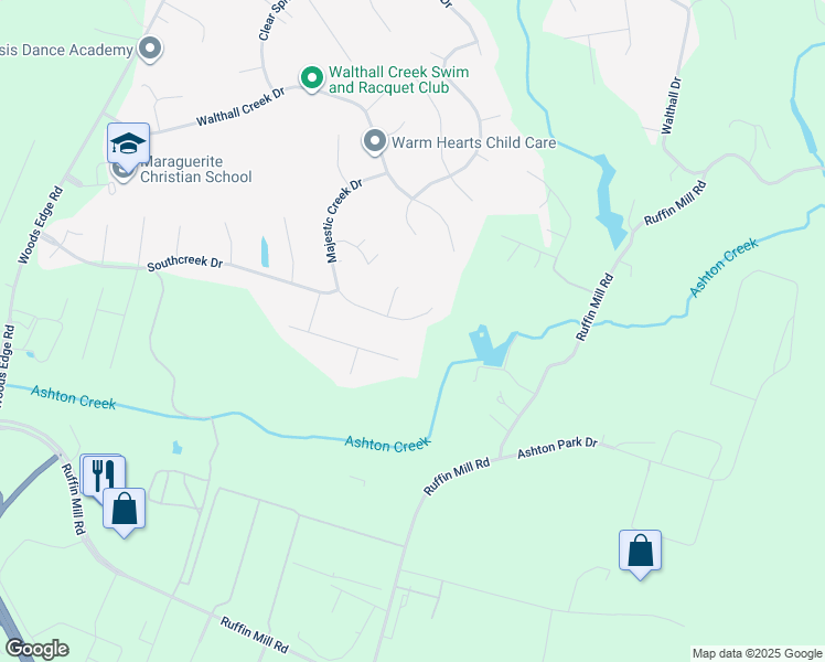 map of restaurants, bars, coffee shops, grocery stores, and more near 15212 Majestic Creek Drive in Chesterfield County