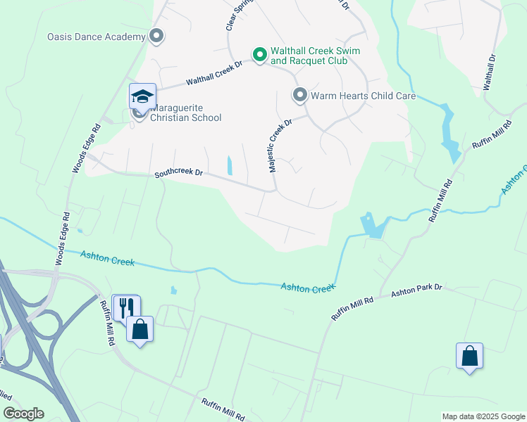 map of restaurants, bars, coffee shops, grocery stores, and more near 1430 Quiet Forest Lane in Colonial Heights