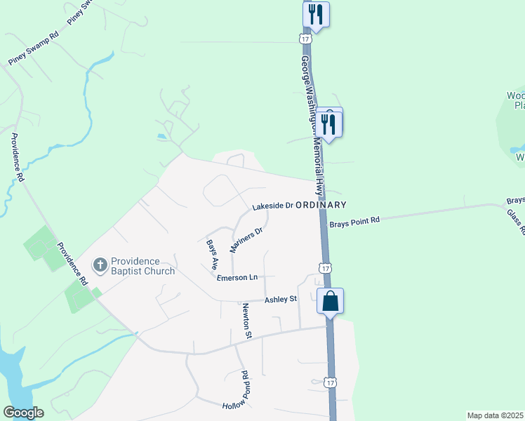 map of restaurants, bars, coffee shops, grocery stores, and more near 6946 Lakeside Dr in Hayes