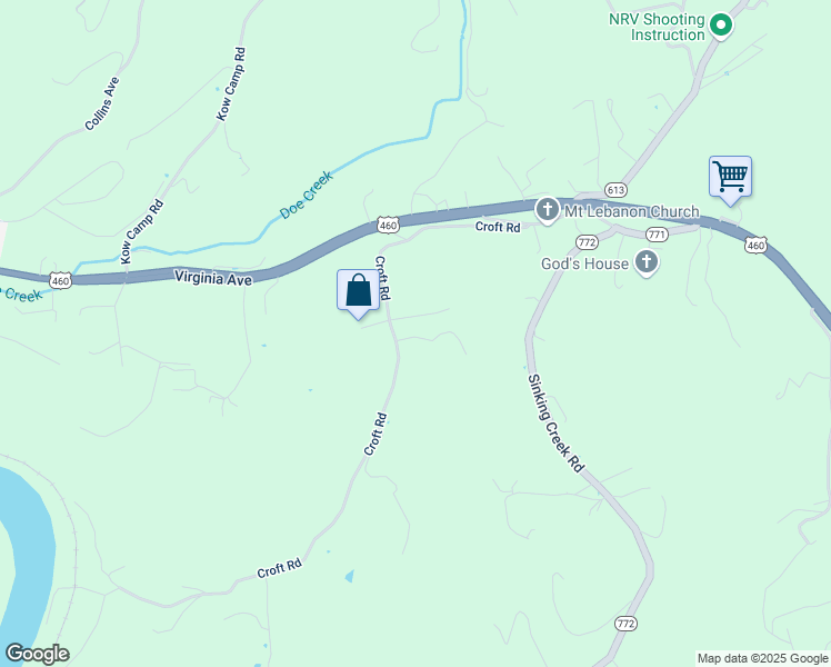 map of restaurants, bars, coffee shops, grocery stores, and more near 320 Croft Road in Pembroke