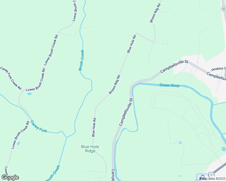 map of restaurants, bars, coffee shops, grocery stores, and more near 2235 Bryant Ridge Road in Liberty