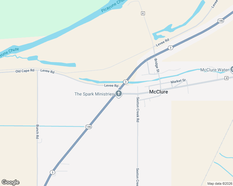 map of restaurants, bars, coffee shops, grocery stores, and more near Old State Route 3 in Thebes