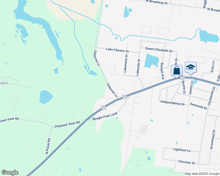 map of restaurants, bars, coffee shops, grocery stores, and more near 74 Osborne Lane in Madisonville