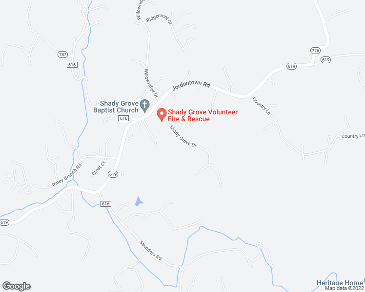 map of restaurants, bars, coffee shops, grocery stores, and more near 113 Shady Grove Drive in Thaxton