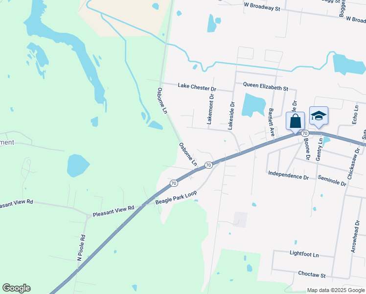 map of restaurants, bars, coffee shops, grocery stores, and more near 74 Osborne Lane in Madisonville