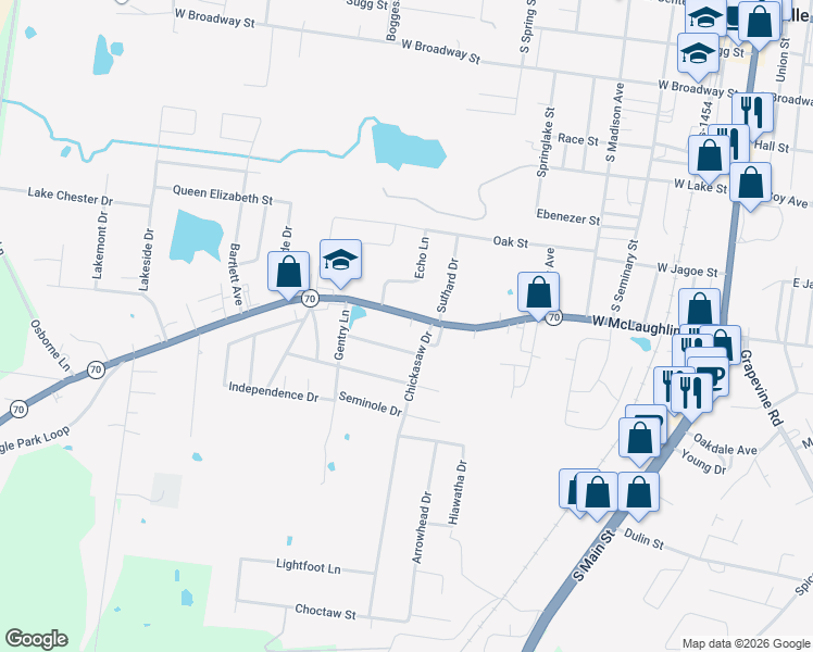 map of restaurants, bars, coffee shops, grocery stores, and more near 600-698 Princeton Road in Madisonville