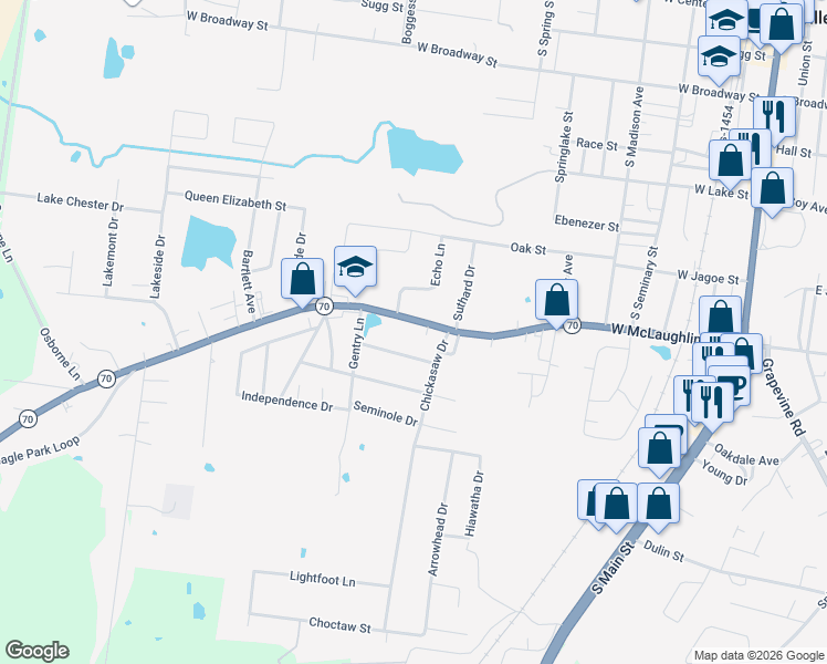 map of restaurants, bars, coffee shops, grocery stores, and more near 600-698 Princeton Road in Madisonville