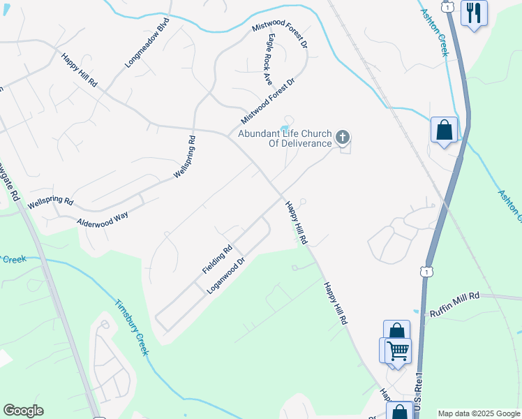 map of restaurants, bars, coffee shops, grocery stores, and more near 2912 Fielding Road in Chesterfield County