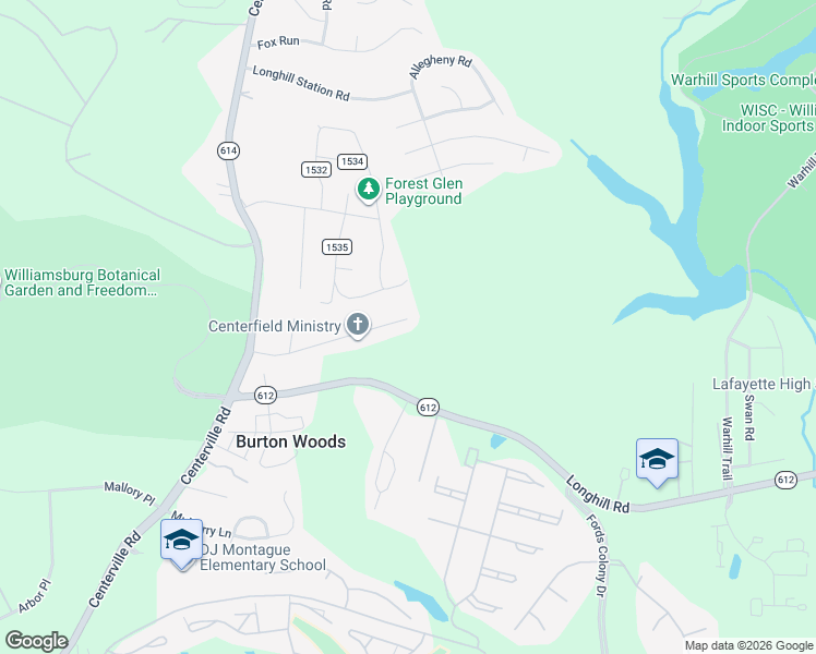 map of restaurants, bars, coffee shops, grocery stores, and more near 128 Theodore Allen Road in Williamsburg