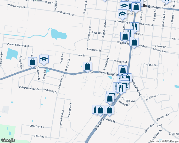 map of restaurants, bars, coffee shops, grocery stores, and more near 400 Princeton Road in Madisonville