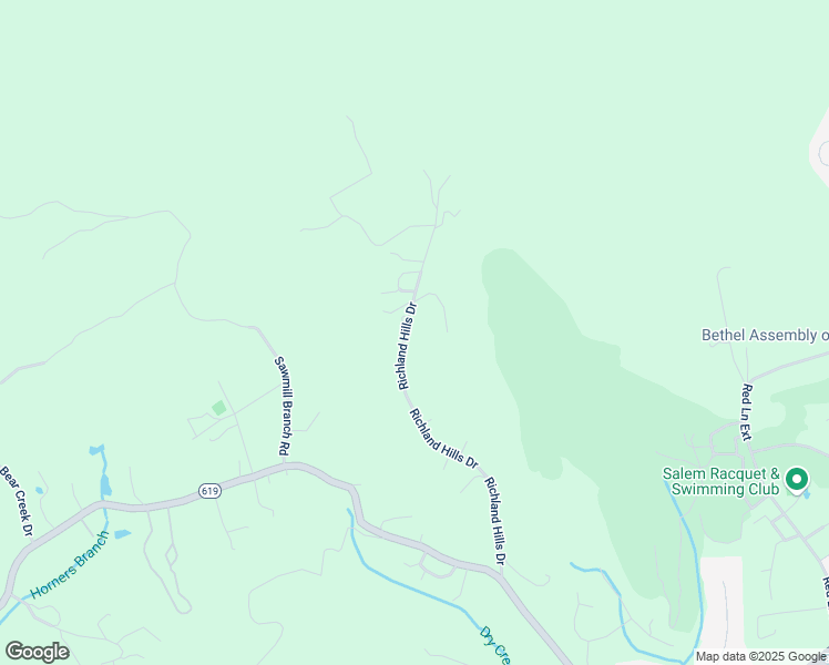 map of restaurants, bars, coffee shops, grocery stores, and more near 1773 Richland Hills Drive in Salem