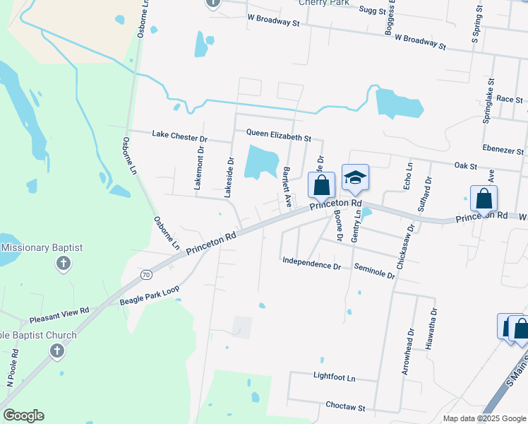 map of restaurants, bars, coffee shops, grocery stores, and more near 901 Princeton Road in Madisonville