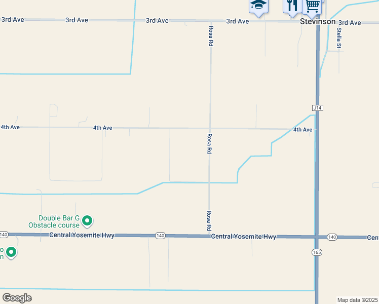map of restaurants, bars, coffee shops, grocery stores, and more near in Stevinson