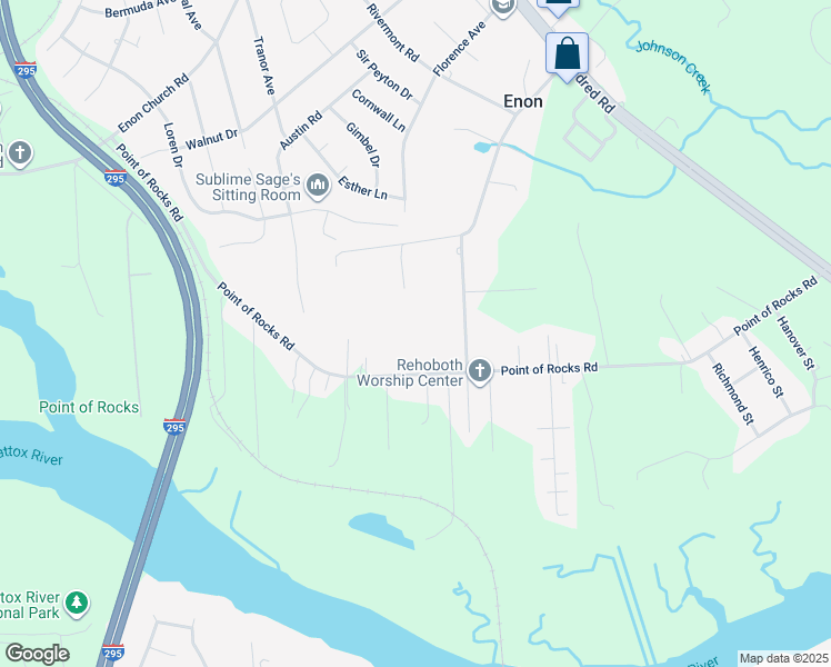 map of restaurants, bars, coffee shops, grocery stores, and more near 1800 Point of Rocks Road in Chester