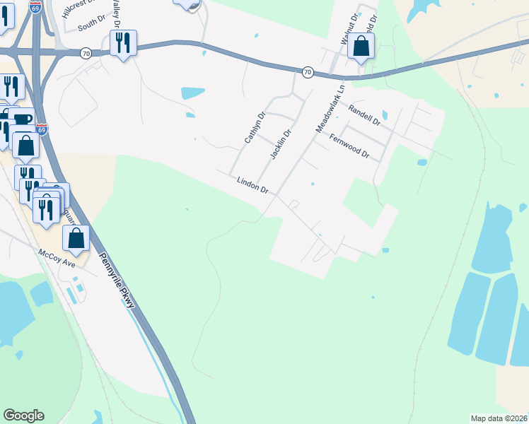 map of restaurants, bars, coffee shops, grocery stores, and more near 54 Unity Road in Madisonville