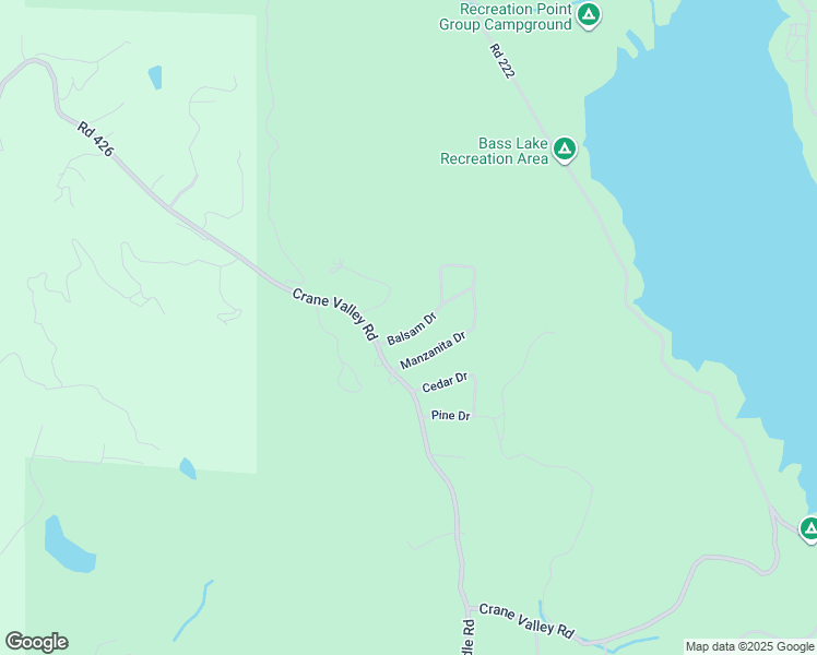 map of restaurants, bars, coffee shops, grocery stores, and more near 52815 Balsam Drive in Oakhurst