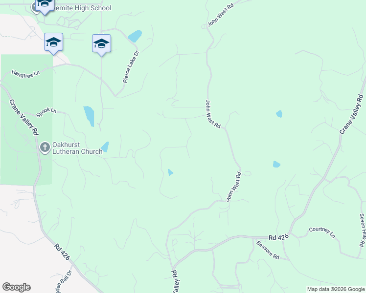 map of restaurants, bars, coffee shops, grocery stores, and more near Fair Oaks Drive in Oakhurst