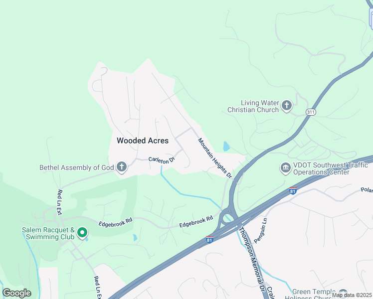 map of restaurants, bars, coffee shops, grocery stores, and more near 1702 Innsbrooke Drive in Salem