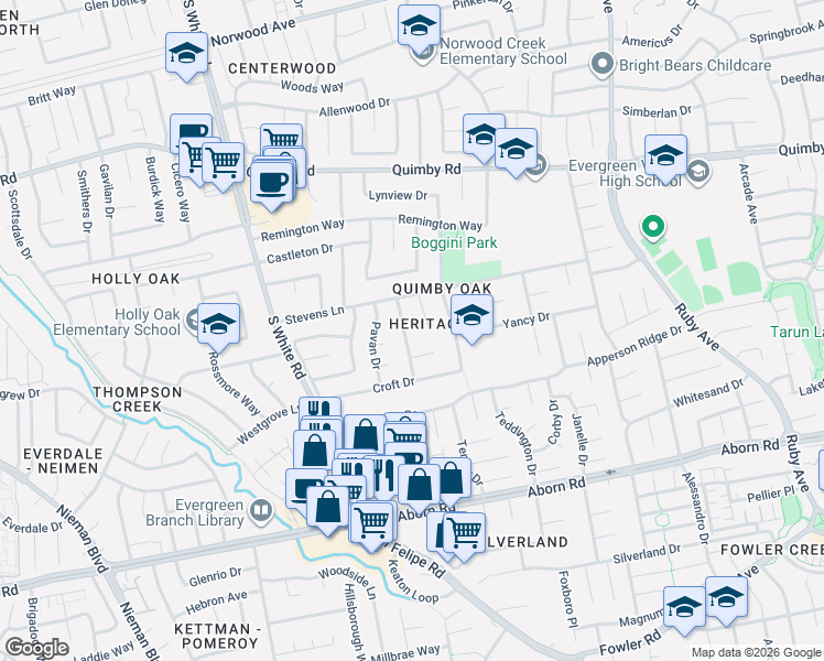 map of restaurants, bars, coffee shops, grocery stores, and more near in San Jose