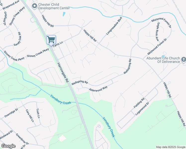 map of restaurants, bars, coffee shops, grocery stores, and more near 14942 Dogwood Ridge Court in Chester