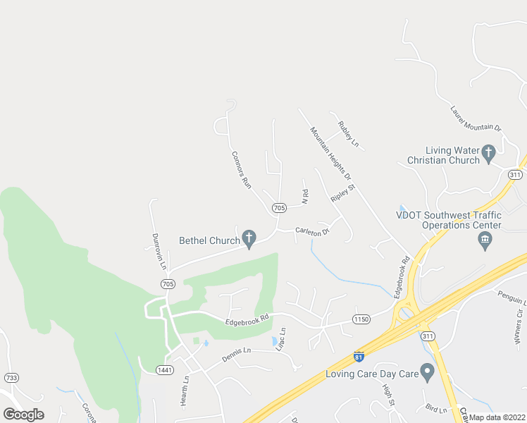 map of restaurants, bars, coffee shops, grocery stores, and more near 1718 Connors Run in Salem