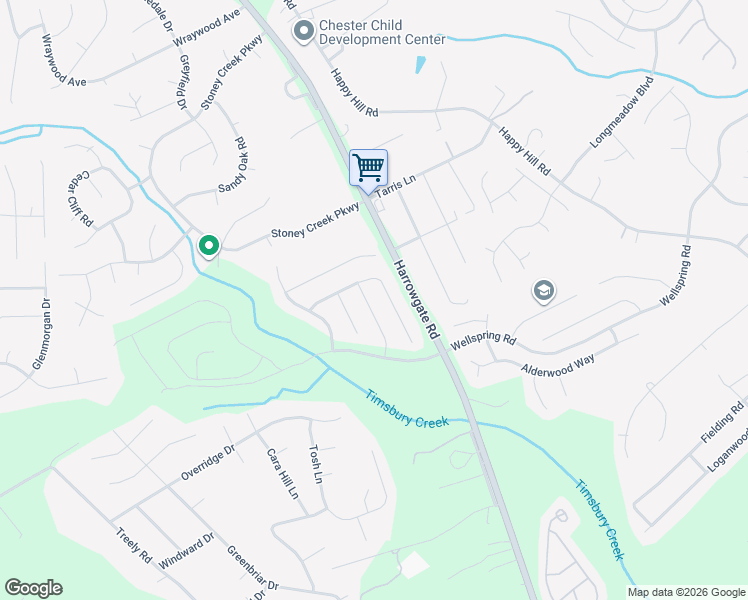 map of restaurants, bars, coffee shops, grocery stores, and more near 14313 Old Beaver Lane in Chester