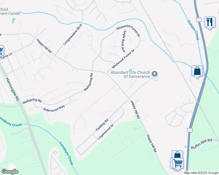 map of restaurants, bars, coffee shops, grocery stores, and more near 2906 Talleywood Lane in Chester