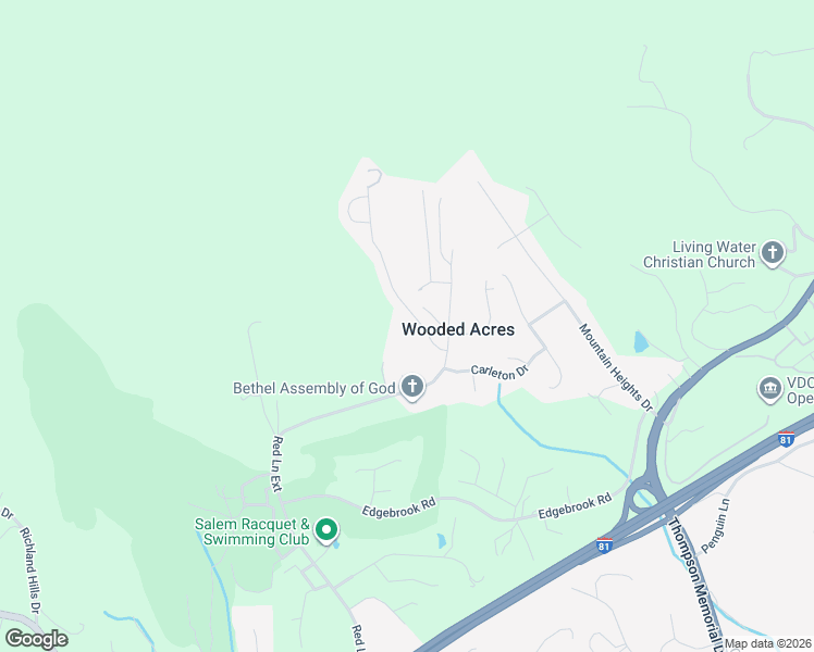 map of restaurants, bars, coffee shops, grocery stores, and more near 1718 Connors Run in Salem