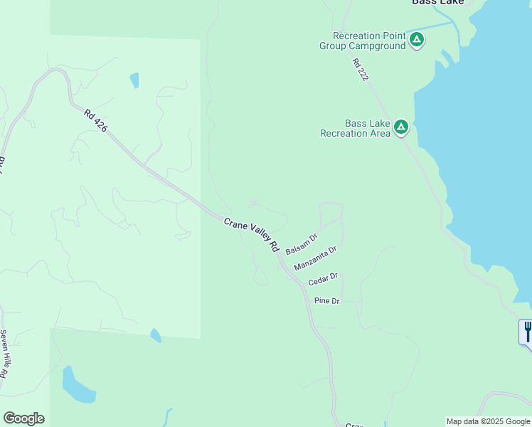 map of restaurants, bars, coffee shops, grocery stores, and more near 39468 Summit Drive in Oakhurst