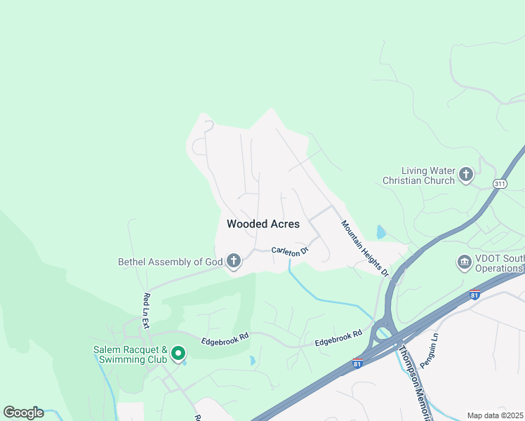 map of restaurants, bars, coffee shops, grocery stores, and more near 1825 Red Lane Extension in Salem