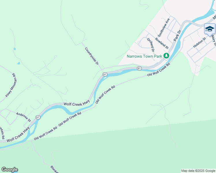 map of restaurants, bars, coffee shops, grocery stores, and more near 772 Old Wolf Creek Road in Narrows
