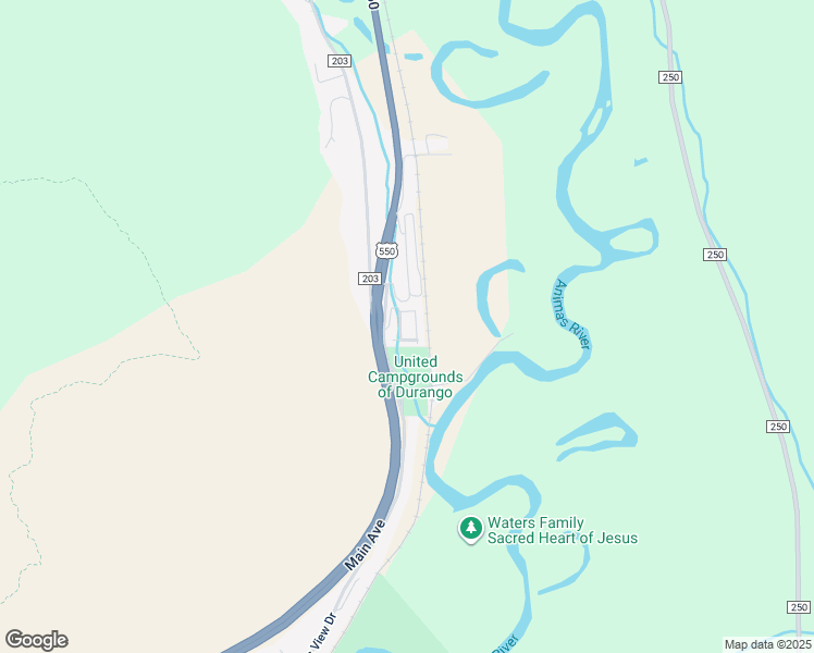 map of restaurants, bars, coffee shops, grocery stores, and more near 1422 Animas View Drive in Durango