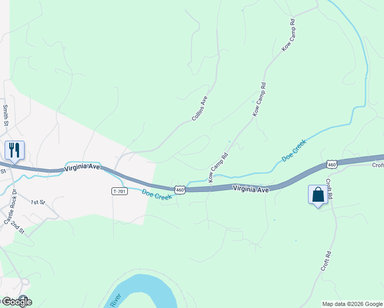 map of restaurants, bars, coffee shops, grocery stores, and more near Prairie View Lane in Pembroke