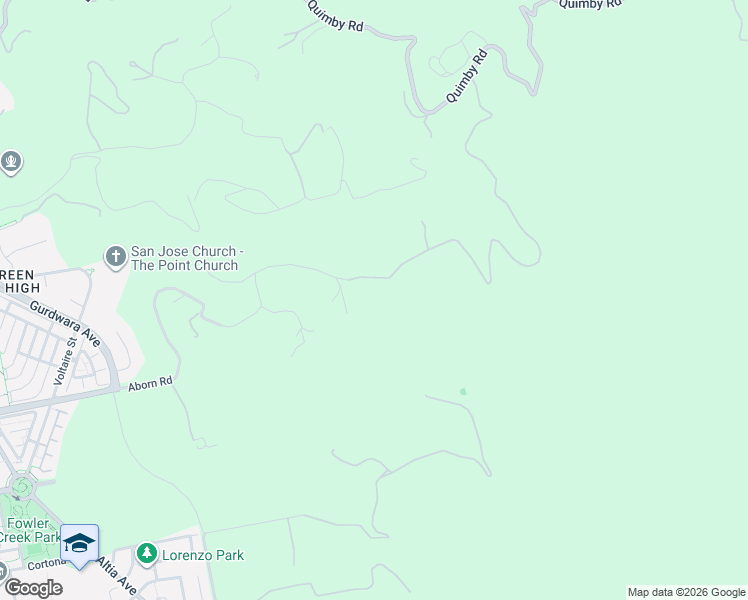 map of restaurants, bars, coffee shops, grocery stores, and more near 4152 Aborn Road in San Jose