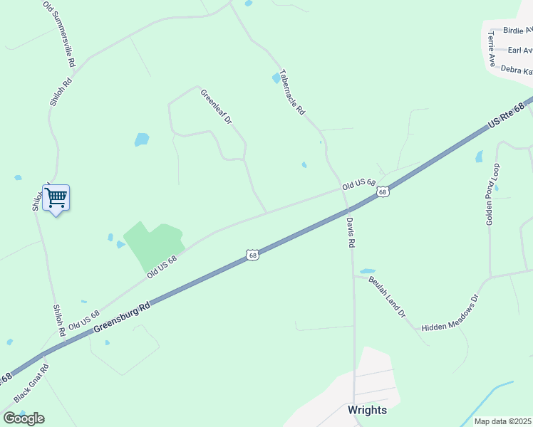 map of restaurants, bars, coffee shops, grocery stores, and more near 2 Whitlock Road in Campbellsville