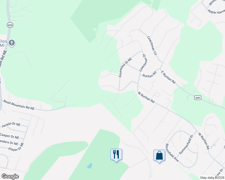 map of restaurants, bars, coffee shops, grocery stores, and more near 2059 Denise Cir in Roanoke