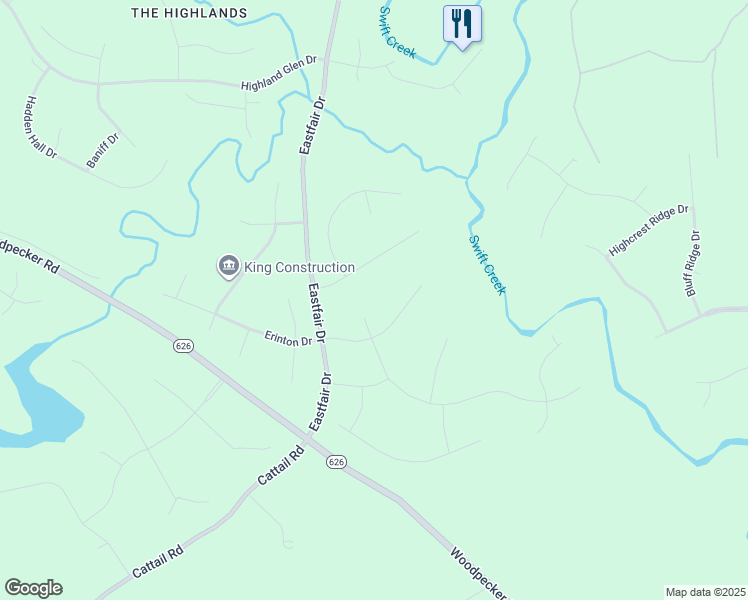 map of restaurants, bars, coffee shops, grocery stores, and more near 12401 Maclachlan Court in Chesterfield