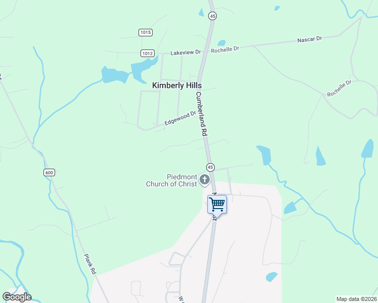 map of restaurants, bars, coffee shops, grocery stores, and more near 1523 Cumberland Road in Farmville