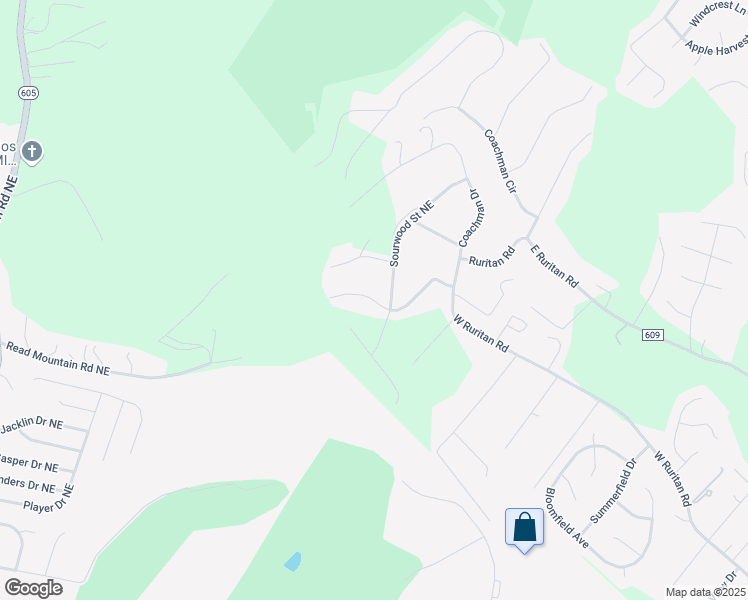 map of restaurants, bars, coffee shops, grocery stores, and more near 2109 Wesvan Drive Northeast in Roanoke