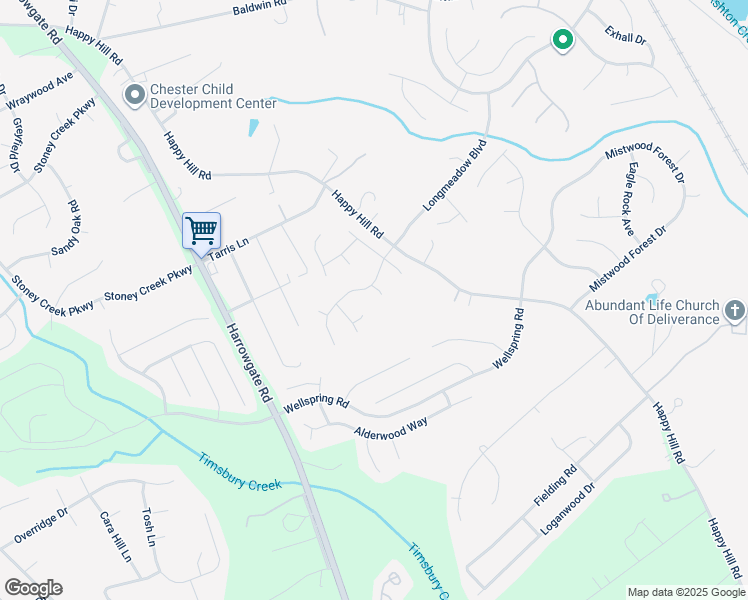 map of restaurants, bars, coffee shops, grocery stores, and more near 14302 Long Feather Court in Chester