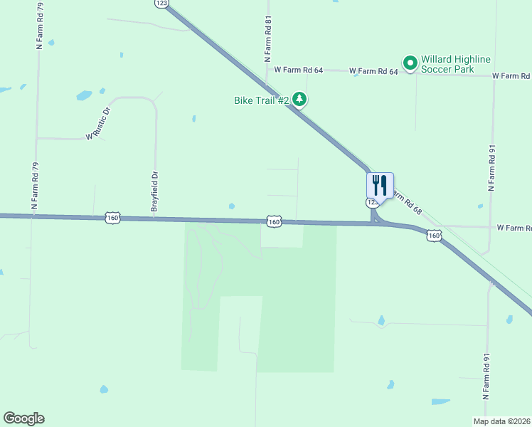 map of restaurants, bars, coffee shops, grocery stores, and more near 8660 Ventura Dr in Willard