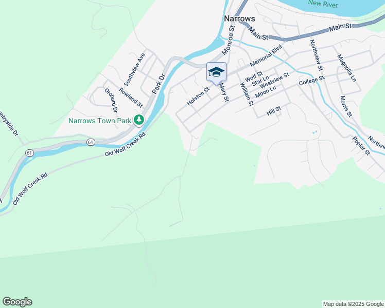 map of restaurants, bars, coffee shops, grocery stores, and more near 239 Johnson Street in Narrows